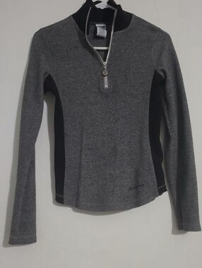 Old Navy Gray & Black Half-Zip Pullover Hoodie